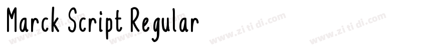 Marck Script Regular字体转换
